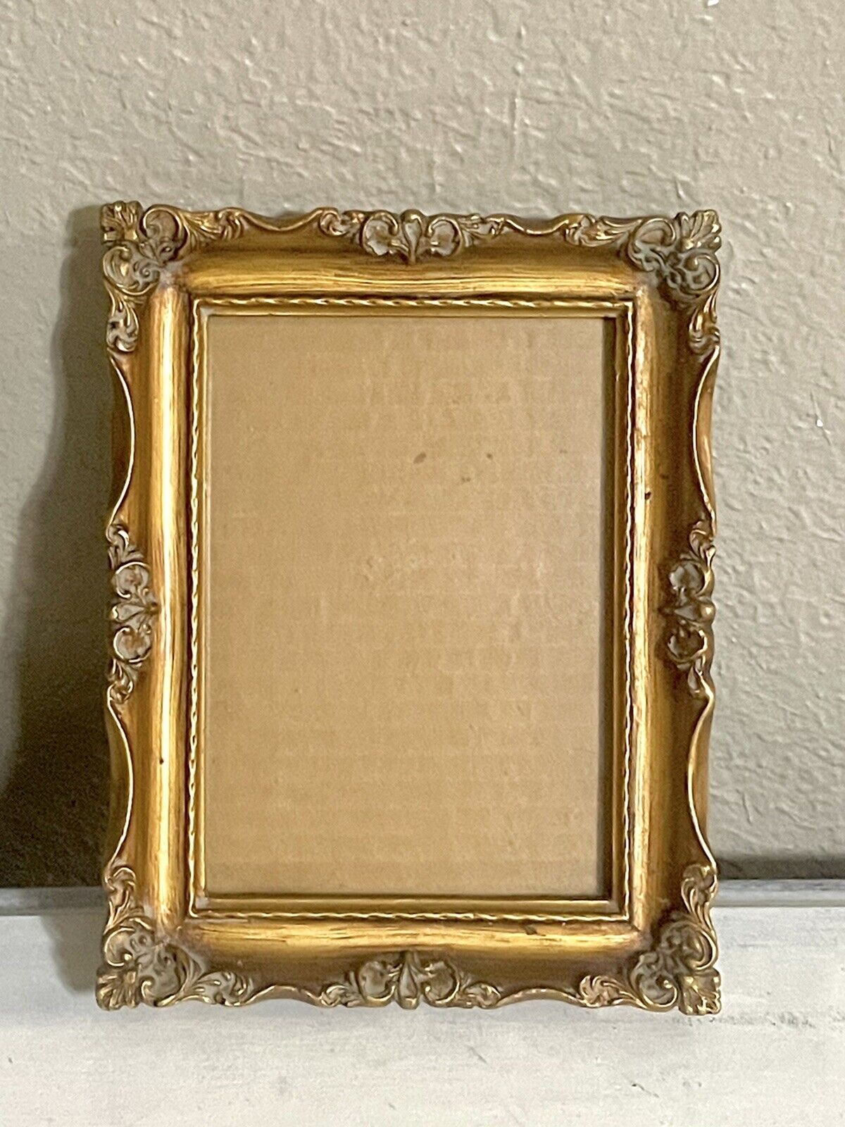 Victorian Ornate Detail Vintage Frame Gold Wall 5x7 