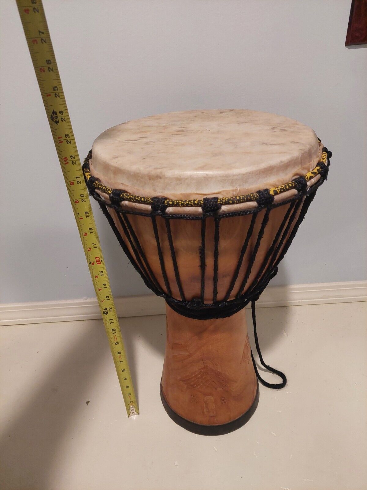 Hand Carved African Style Djembe Drum