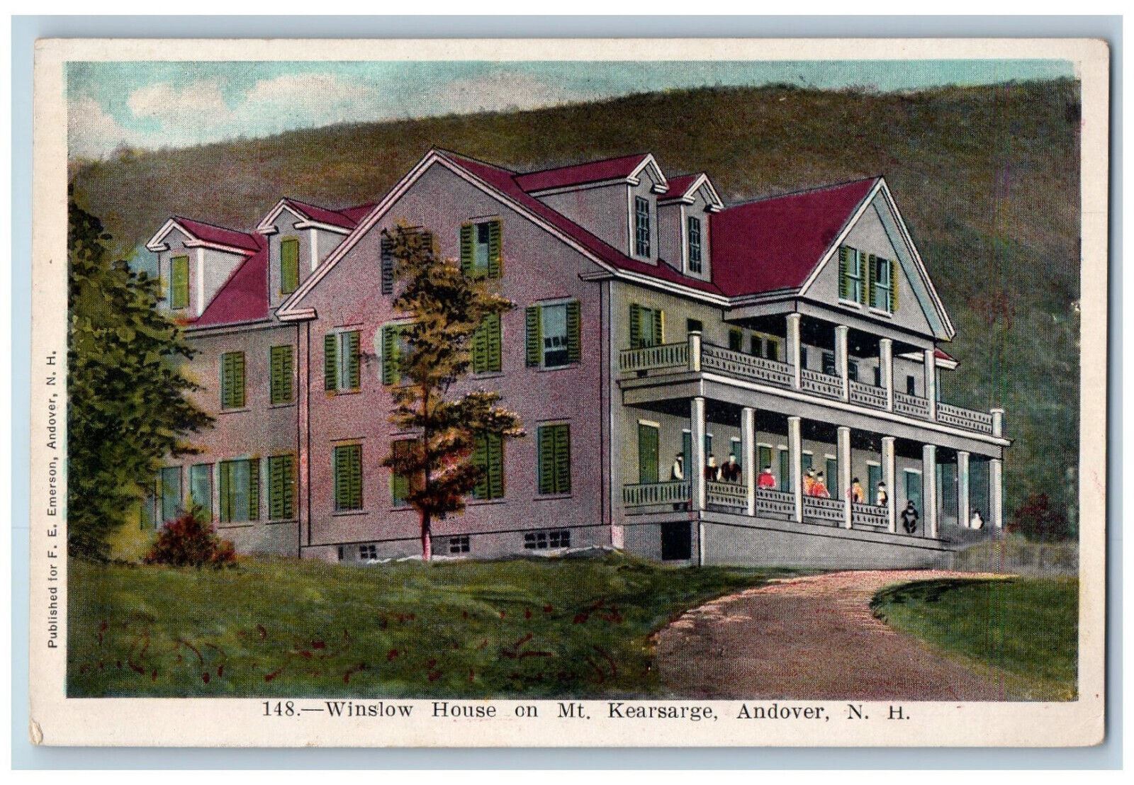 c1920\'s Winslow House on Mount Kearsarge Andover New Hampshire NH Postcard