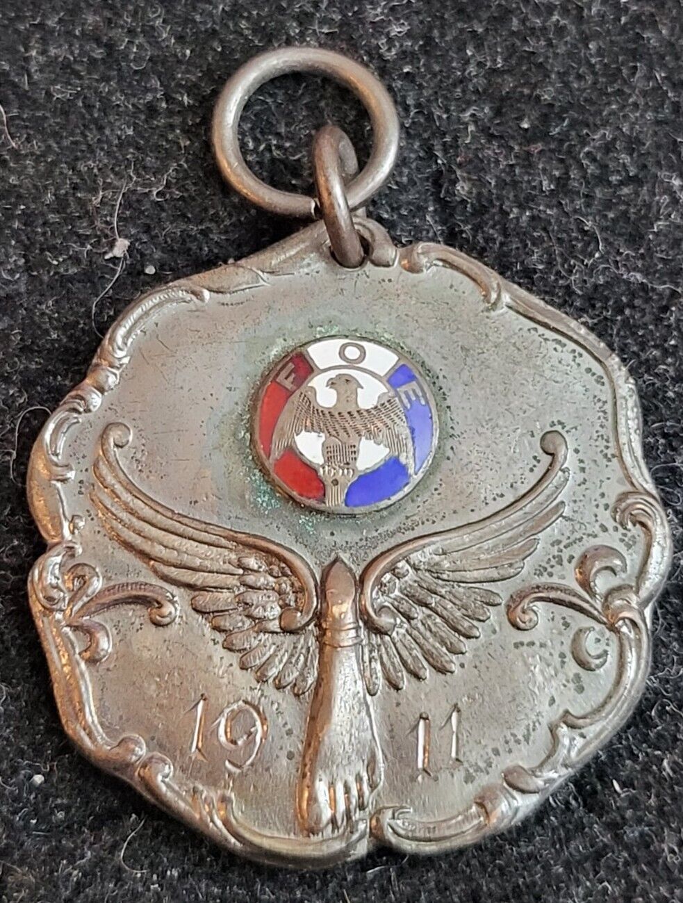 Vintage FOE Fraternal Order Eagle Enamel Atlantic City 220 Yd Dash 1911 Medal