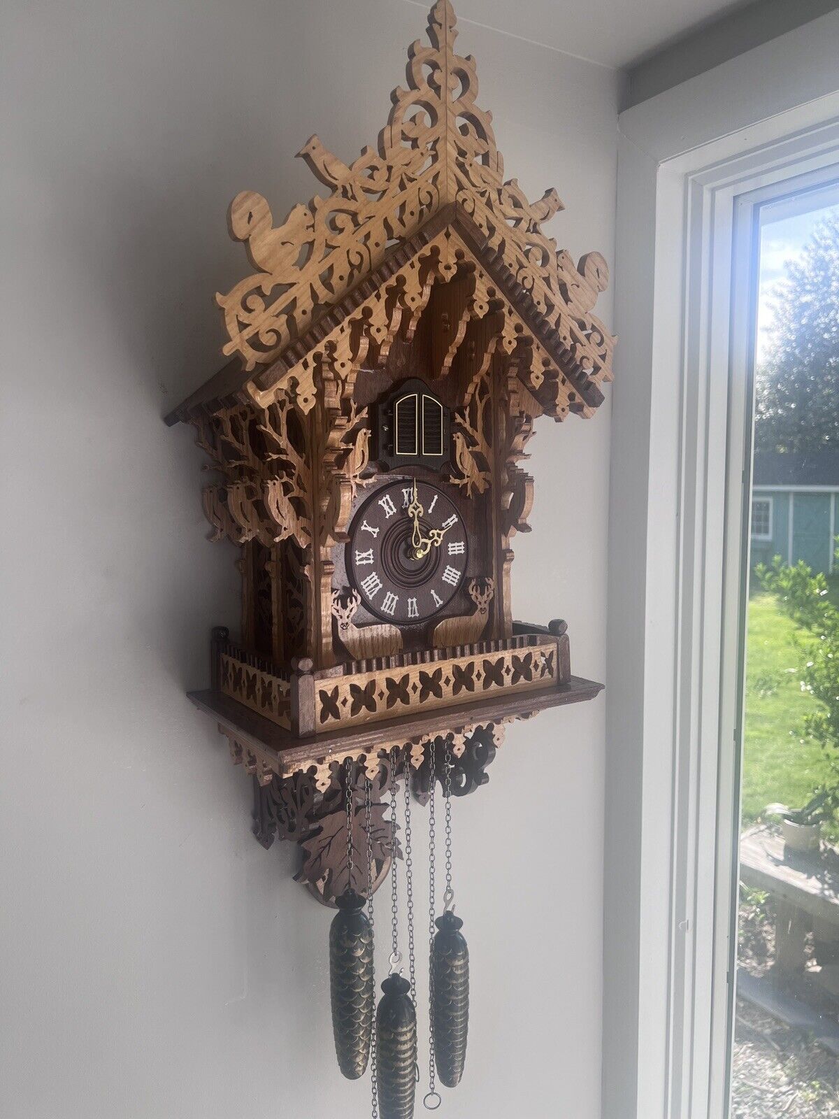 Wooden Cuckoo Clock Battery Operated