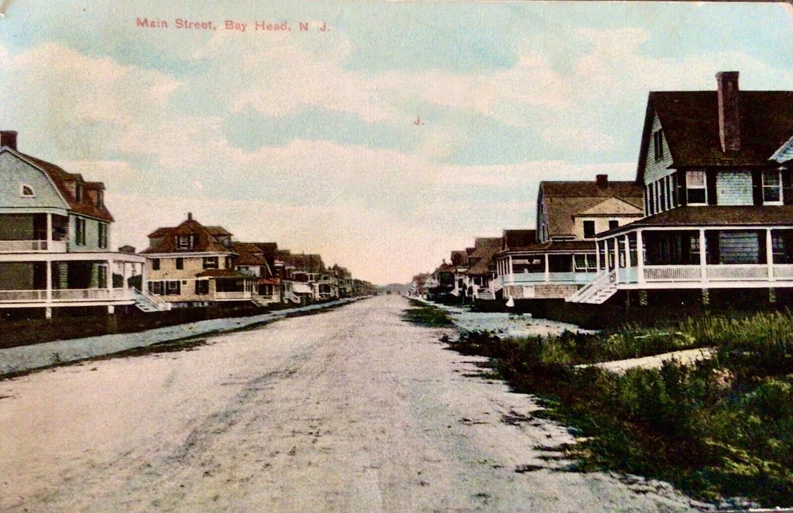 Main Street Bay Head NJ Postcard Antique 1909 Excellent Condition