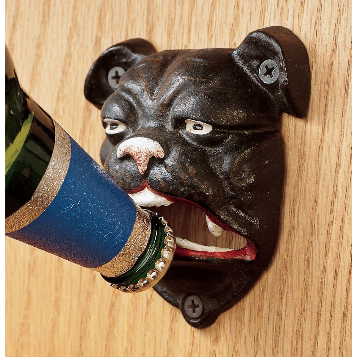 British Antique Replica Cast Iron Bulldog Wall Mount Beer Bar Pub Bottle Opener
