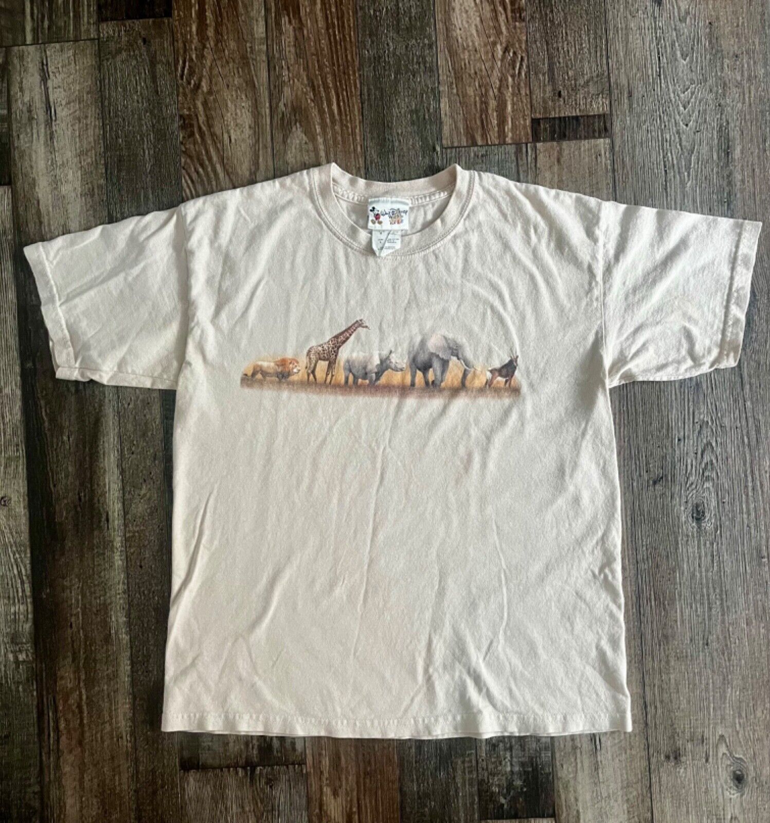 Vintage Walt Disney World Kids Youth Large T-Shirt Animal Kingdom Safari