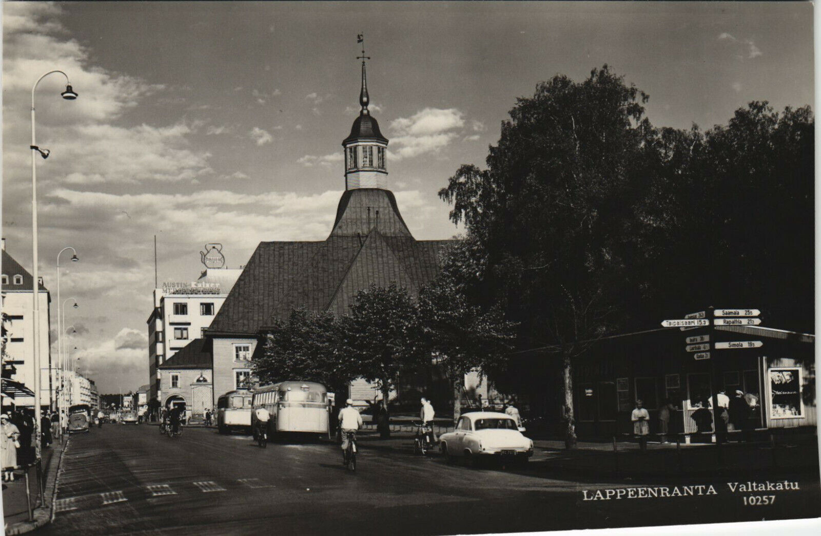 PC FINLAND, LAPPEENRANTA, VALTAKATU, Vintage REAL PHOTO Postcard (b36907)
