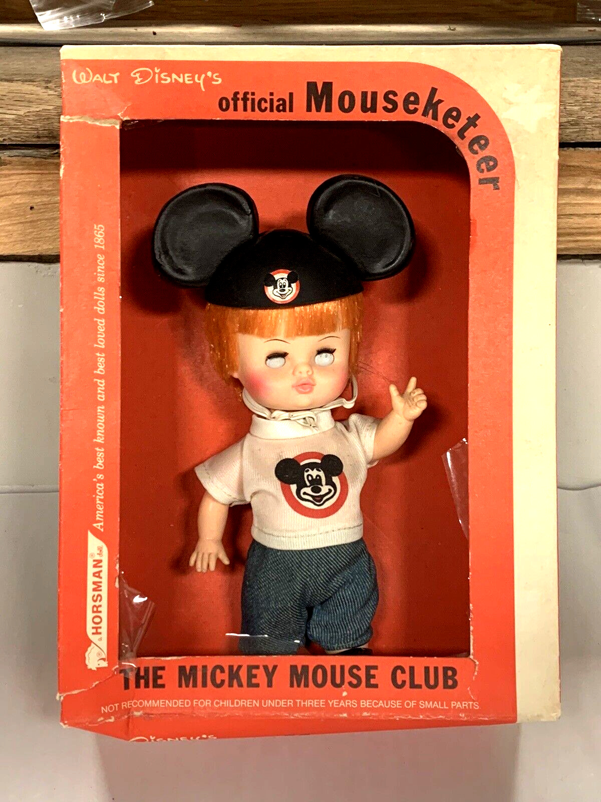 VTG Walt Disney Official Mouseketeer Boy Doll The Mickey Mouse Club Horsman (SH)