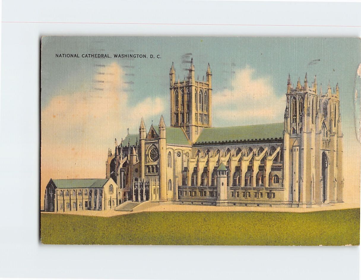 Postcard National Cathedral Washington DC USA