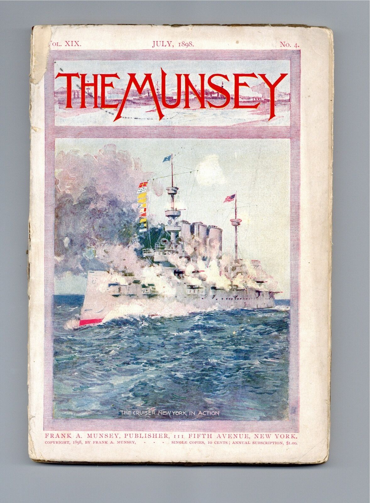 Munsey's Magazine Pulp Jul 1898 Vol. 19 #4 GD