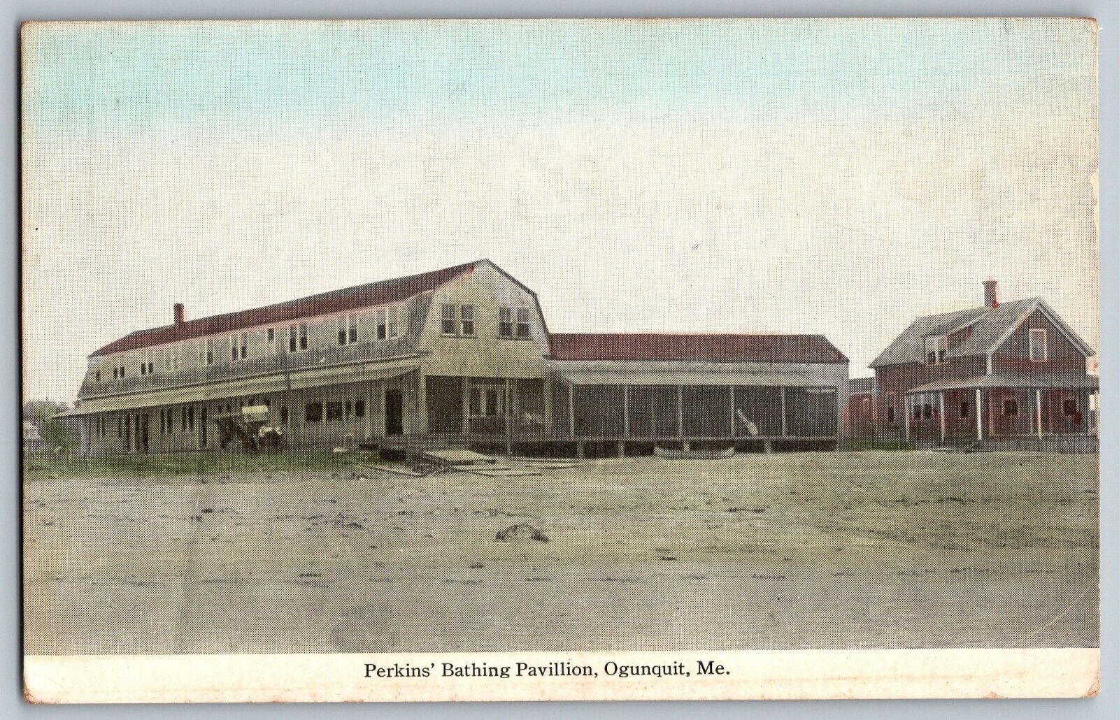 Ogunquit, Maine ME - Old Perkins Bathing Pavilion - Vintage Postcard - Unposted