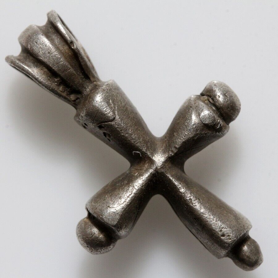 Ancient Byzantine -Religious Christian, silver cross pendant, circa 500-1000 A.D