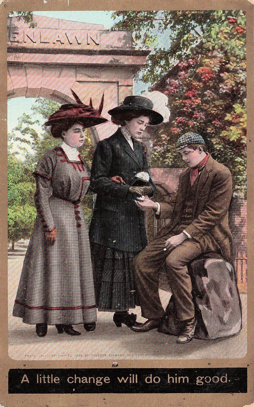 Dickensian England Early 1900s Womens Fashion theodore Eismann Vtg Postcard D61