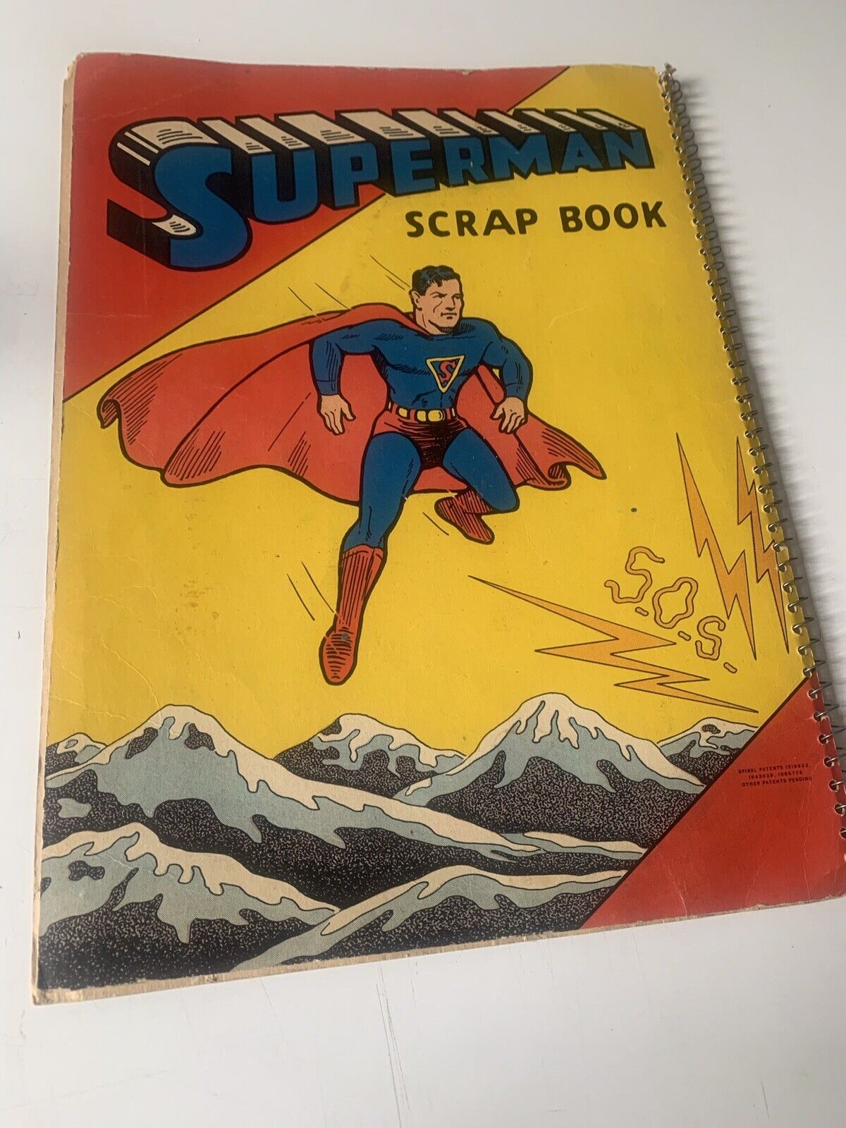1940 SUPERMAN #2 Golden Age DC Comic Scrapbook #1503 Saalfield Front & Back Only