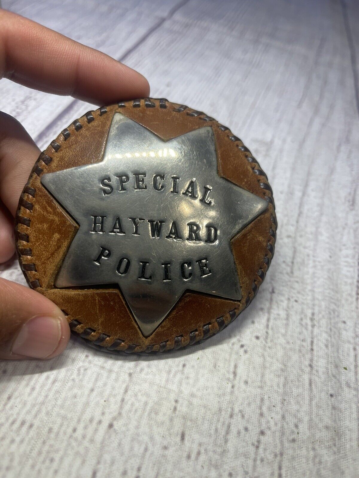 Antique Special Police Hayward County Badge Pin Star Vintage Obsolete