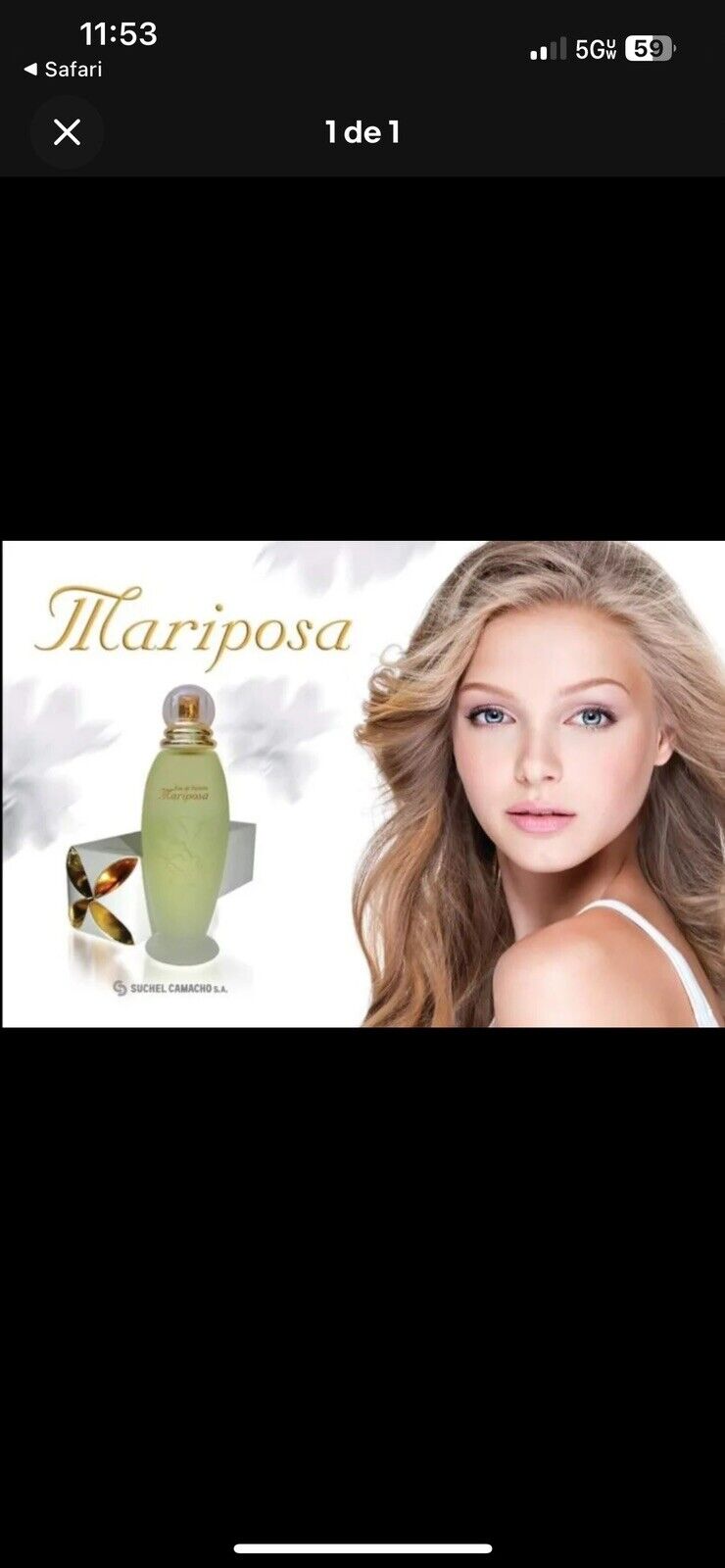 perfume for women 3.4 oz Mariposa Nuevo Original De Cuba