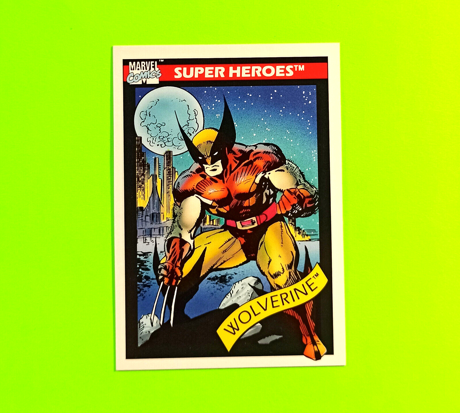 1990 Impel Marvel Comics Grail Super Heroes Series 1 Card Wolverine #10 misprint