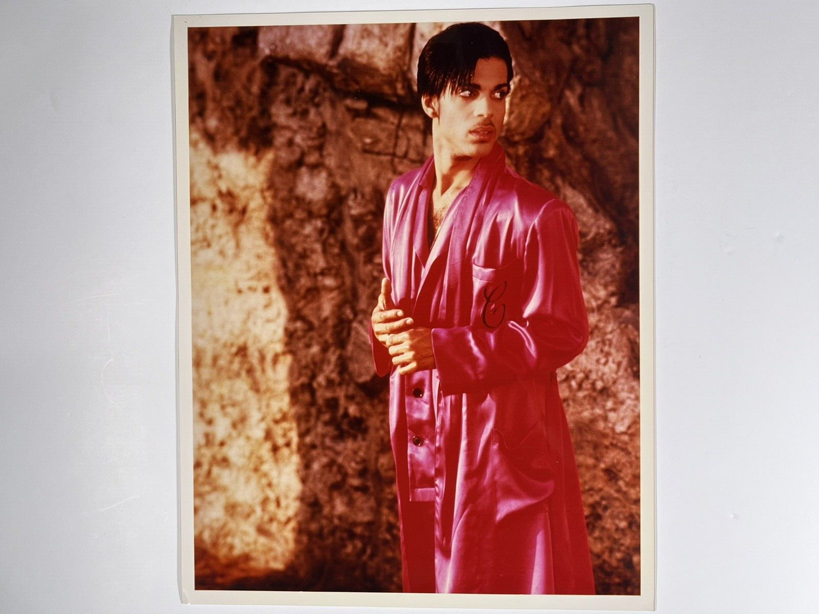 Prince Pink Robe Photograph Coloured Original Official Promotion Circa 1980\'s