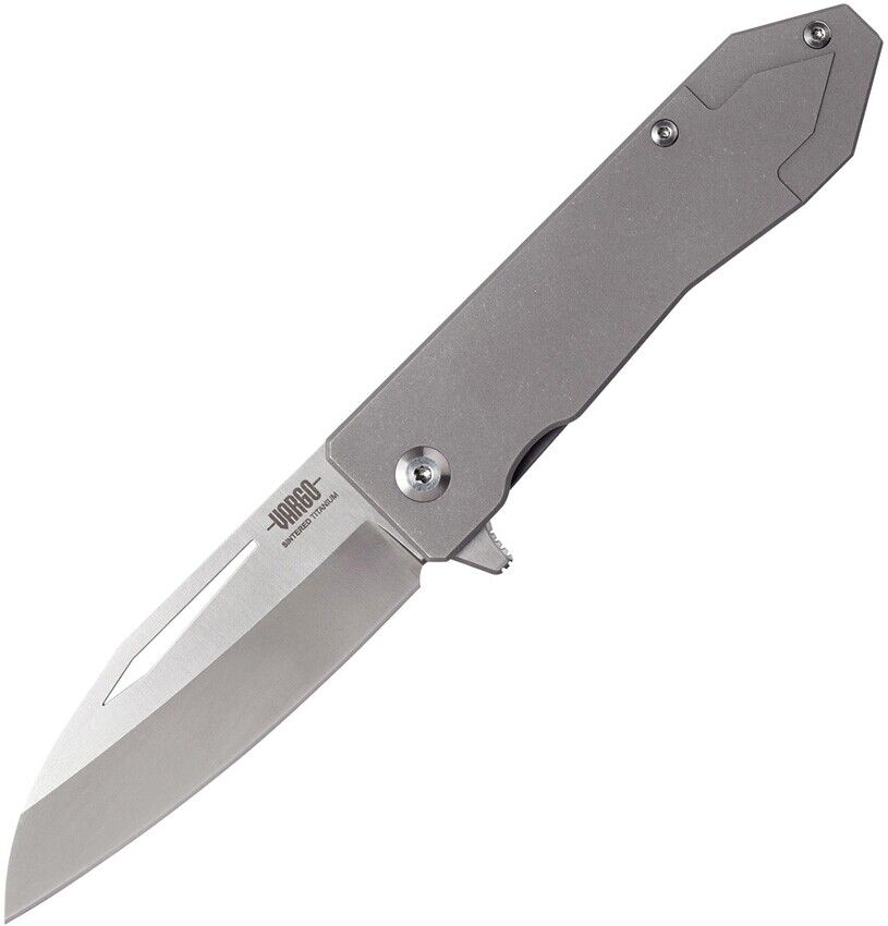 Vargo Sobata 398 Folding Knife Ti Handle Sintered Ti Ceramic Silver Blade VR500