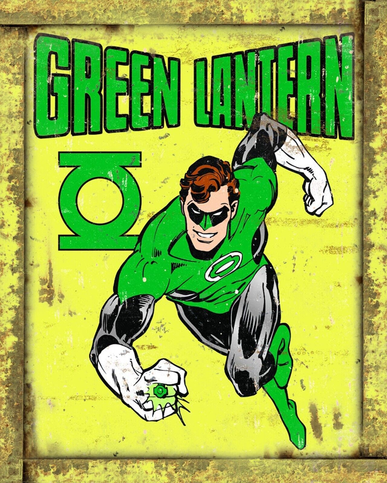 Green Lantern 8x10 Rustic Vintage Style Tin Sign Metal Poster