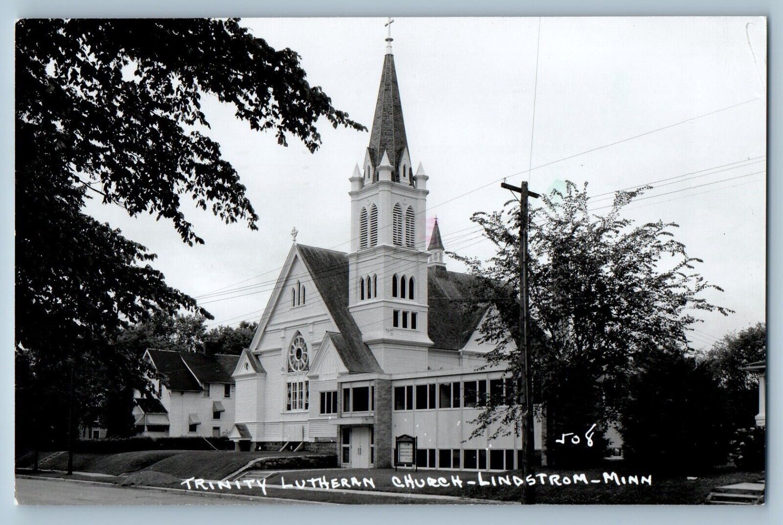 Lindstrom Minnesota MN Postcard RPPC Photo Trinity Lutheran Church 1975 Vintage