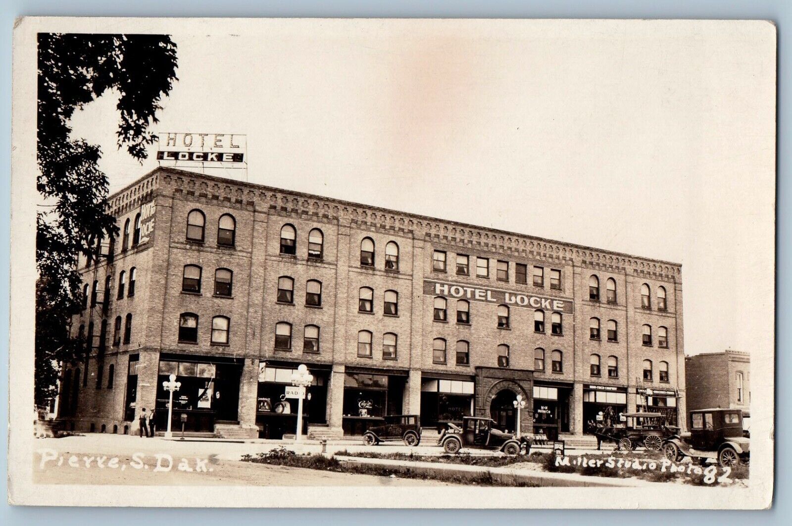 1927 Hotel Locke Miller Studio Pierre South Dakota SD RPPC Photo Postcard