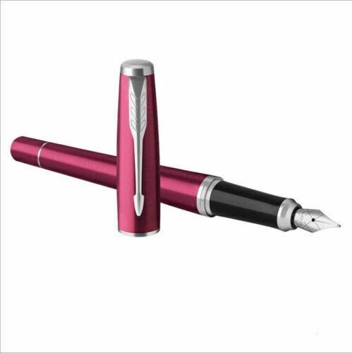 Outstanding Red/White Clip Parker Pen Urban Series Medium (M) Nib Fountain Pen