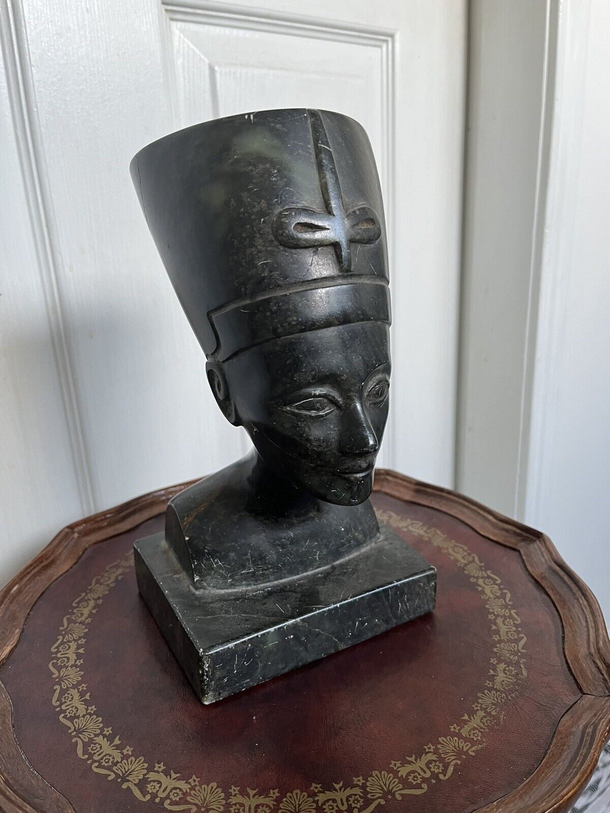 Vintage Rare Stone Nefertiti Statue