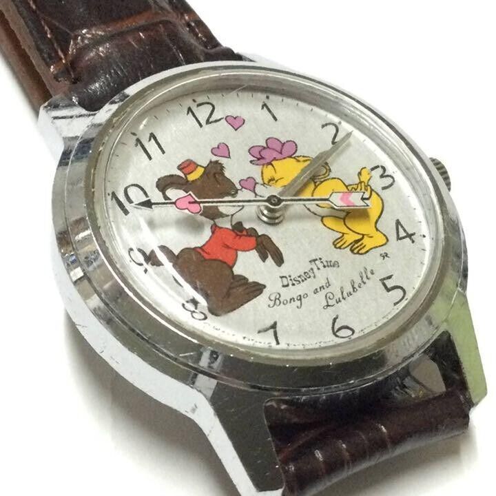 SEIKO Watch Disney Time Little Bear Bongo & Lulubell Made in JAPAN Excellent