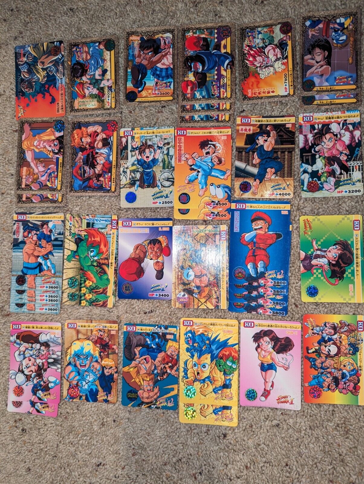 Street Fighter II Bandai Vintage Card Lot Turbo New Challenger V Grand Master