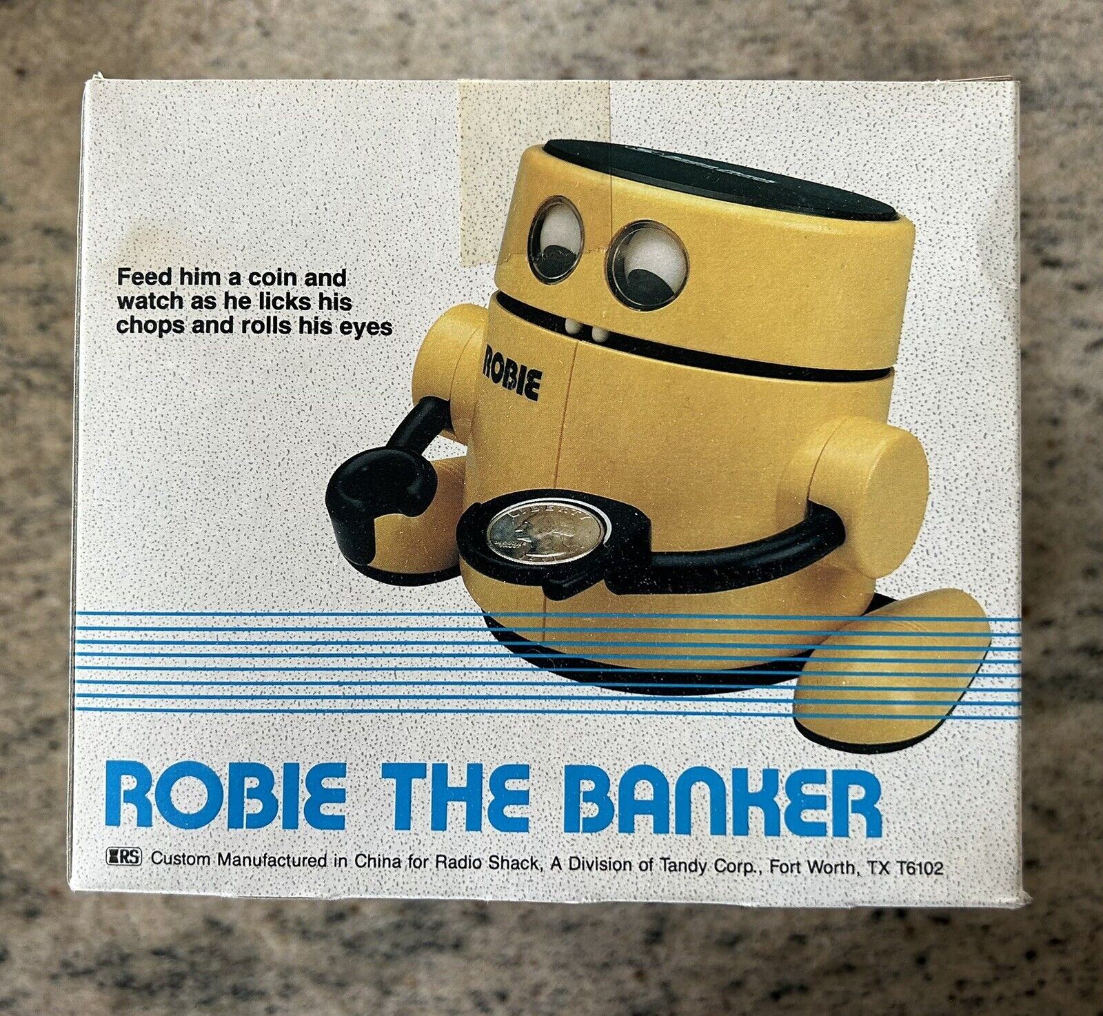 Radio Shack Vintage Robie The Banker New In Box- Tested Works Great