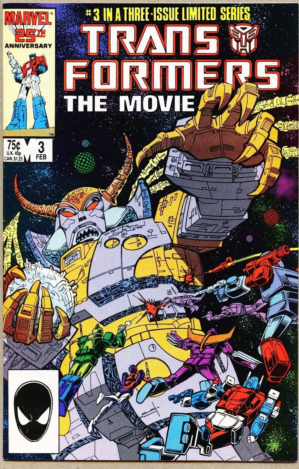 Transformers The Movie #3-1987 fn/vf 7.0 Marvel Don Perlin 