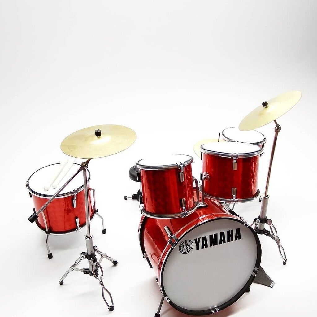 Miniature Intrument Music Guitar Bass Drum Yamaha full red   Handycraft