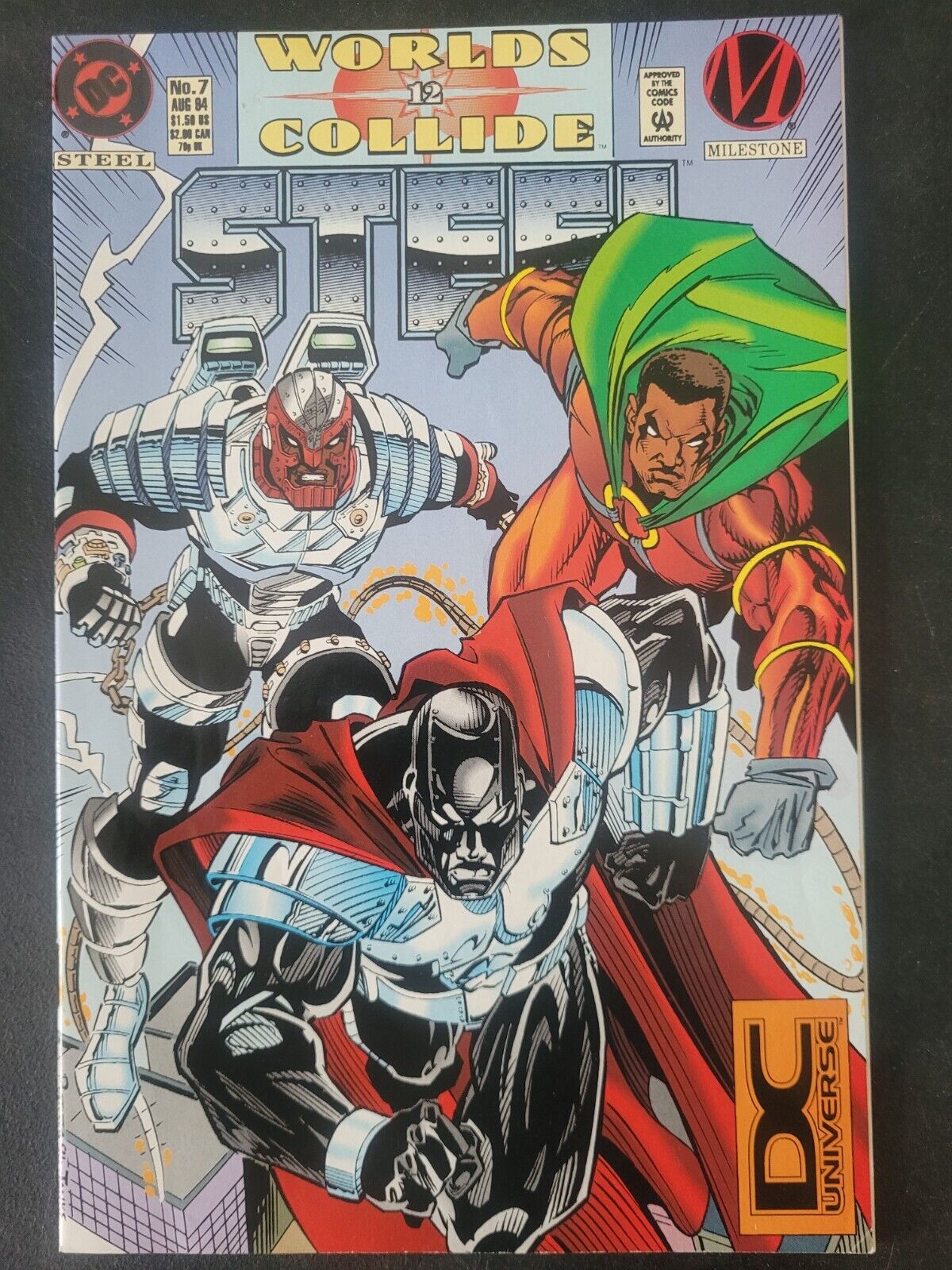STEEL #7 (1994) DC COMICS WORLDS COLLIDE MILESTONE DC UNIVERSE UPC LOGO VARIANT