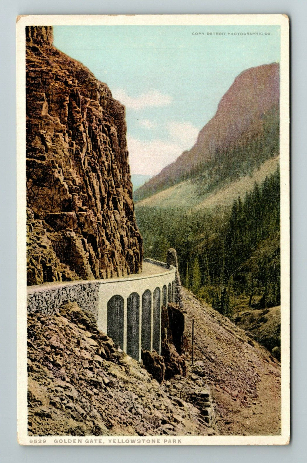 Yellowstone WY-Wyoming, Golden Gate, Yellowstone Natl Park, Vintage Postcard