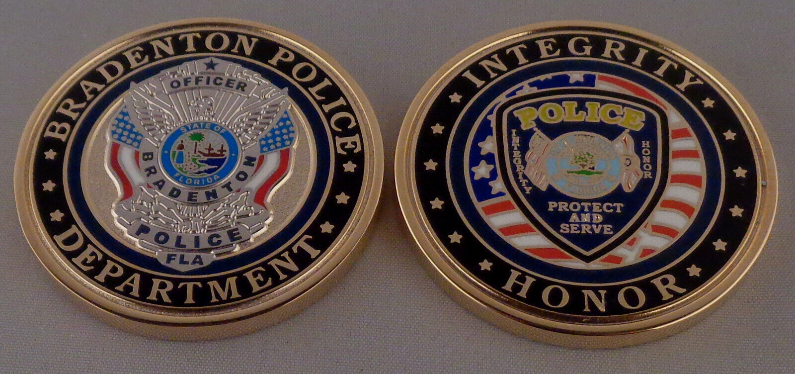 Bradenton FL Florida Police CHALLENGE COIN new Made in USA