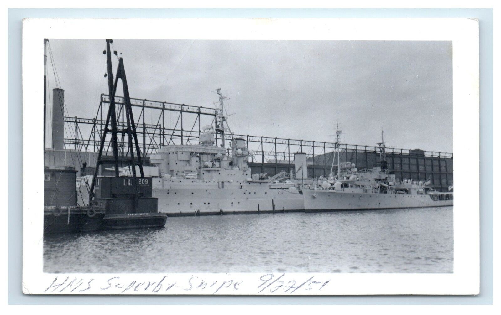 1951 HMS Superb C25 Snipe U20 Royal Navy Ships Real Photos Photographs Snapshot