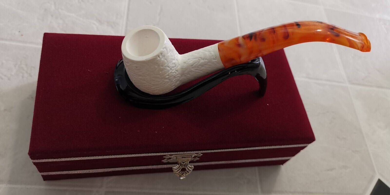 NEW  high quality Turkiye  Meerschaum  Pipe With Box Small Size 
