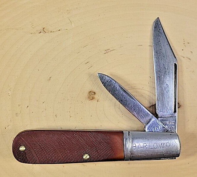 Vintage Camillus #51 Barlow Pocket Knife, Saw Cut Delrin Handles