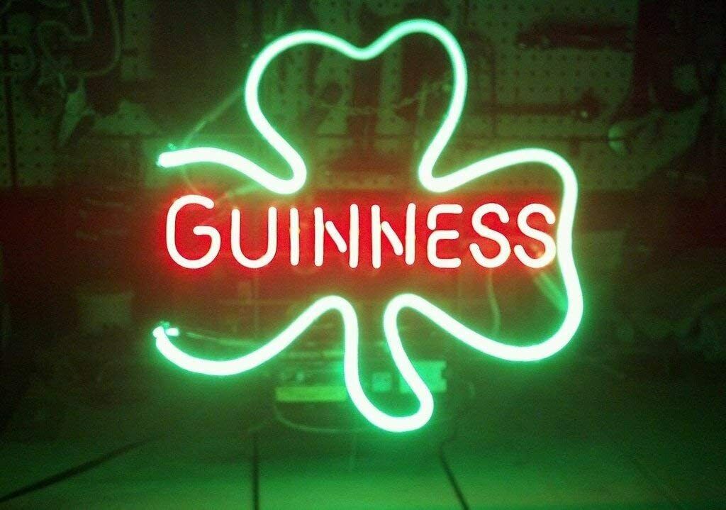 New Guinness Shamrock Clover Neon Light Sign 17\