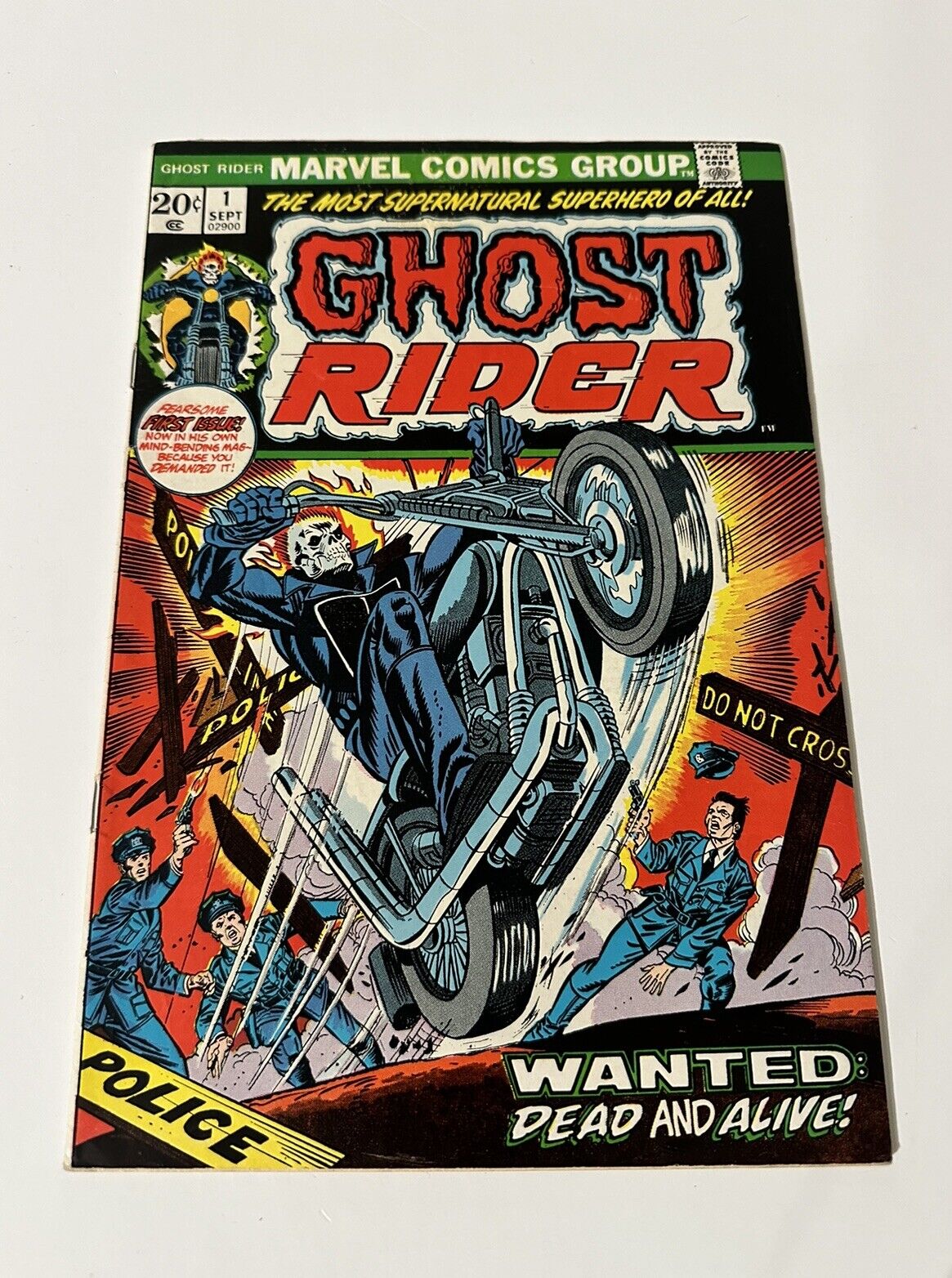 1973 GHOST RIDER ISSUE #1 COMIC WANTED DEAD & ALIVE  FEARSOME FIRST ISSUE 02900
