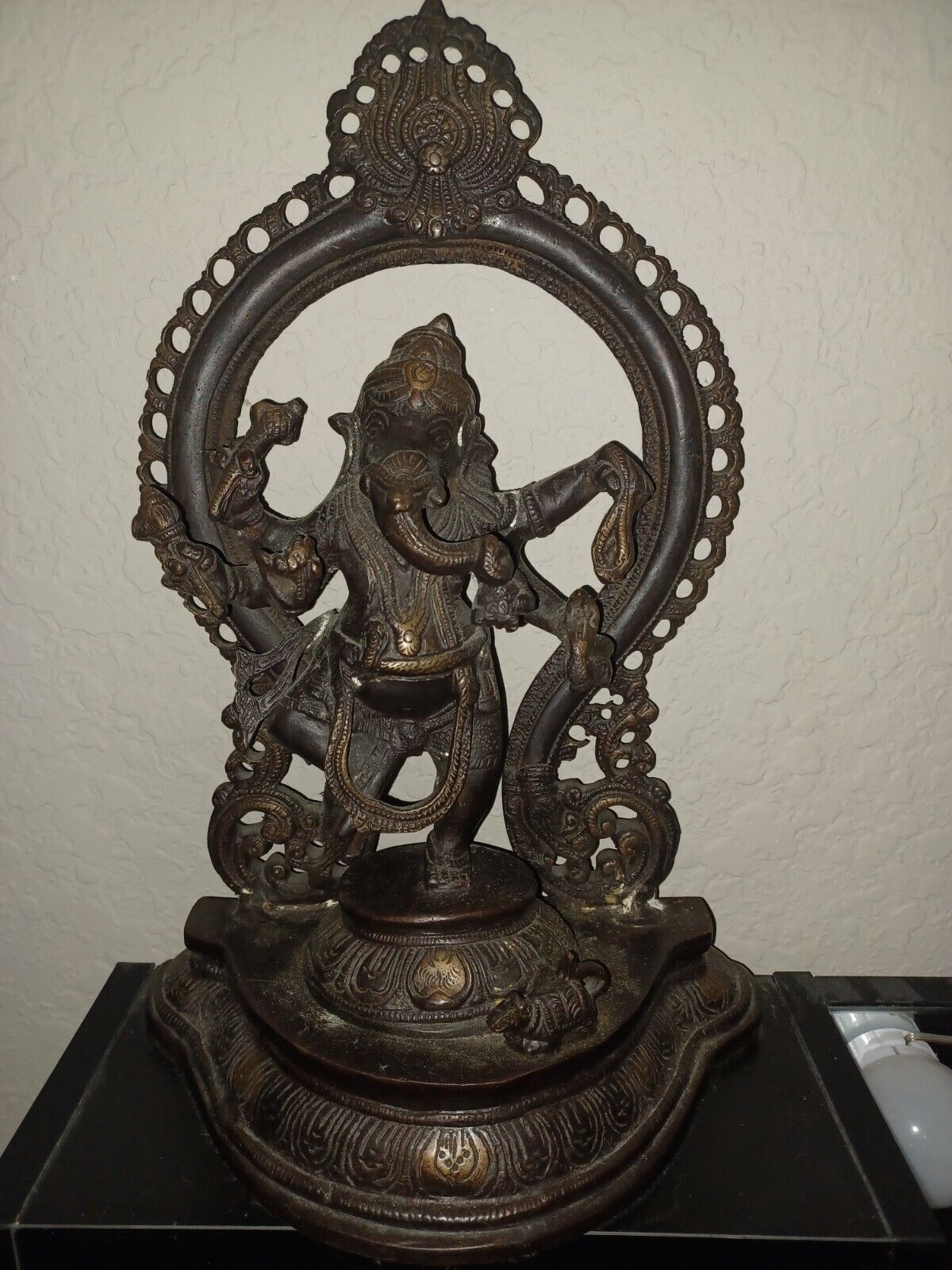 Antique Bronze Ganesha Elephant Buddha Lord Statue 13\