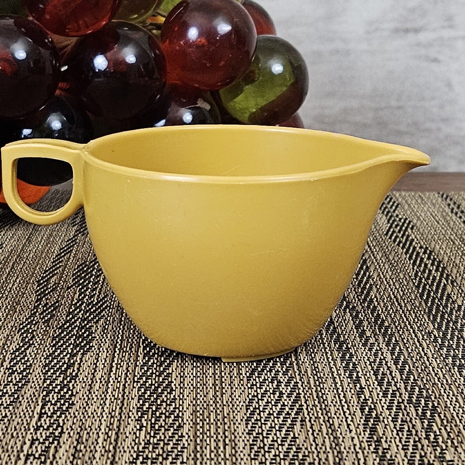 Vintage Lustro Ware Creamer Harvest Yellow Gold Made in USA Mod 1970s 1960s 70s