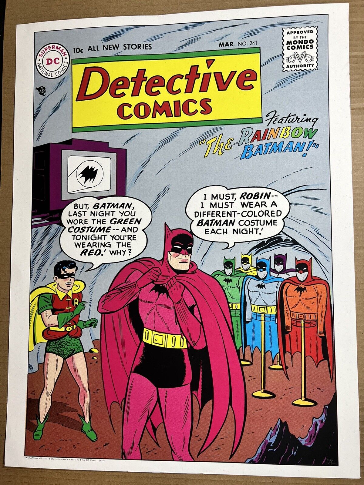 BATMAN Rainbow Detective Comics  Limited edition print MONDO DC Poster 136/200
