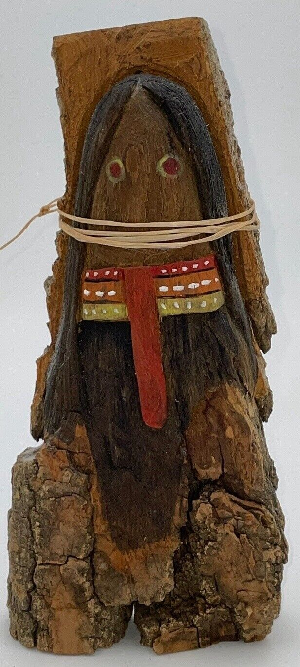 Antique RARE OLD Hopi Cradle Doll - Long Tongue - Kachina 10” Tall-OOAK-