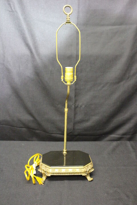 Vintage WL 1895 Porcelain & Brass Customize Display Base Lamp, Adjustable Height