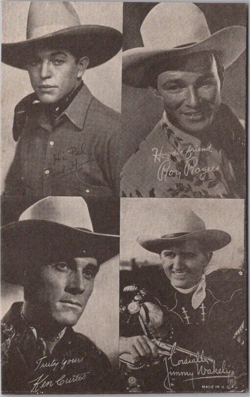 Mutoscope Arcade Card / Cowboy Western - ROY ROGERS, Jimmy Wakeley, Fred Humes