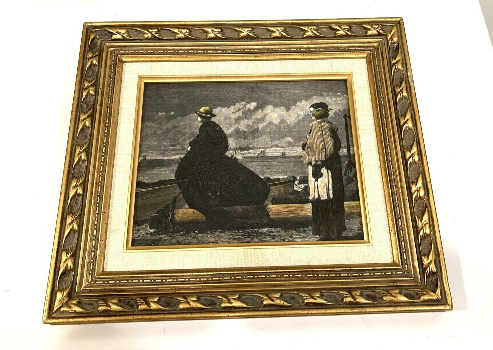 Winslow Homer Dad\'s Coming Vintage etched engraved reproduction Wall Art Work