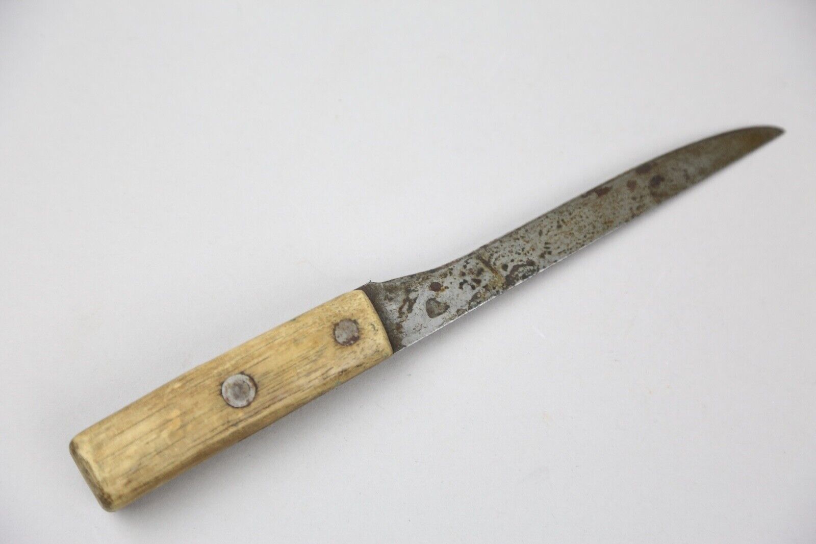 Vintage Butcher Chef Knife Carving Hi Carbon Steel Blade Skinning Hunting wood