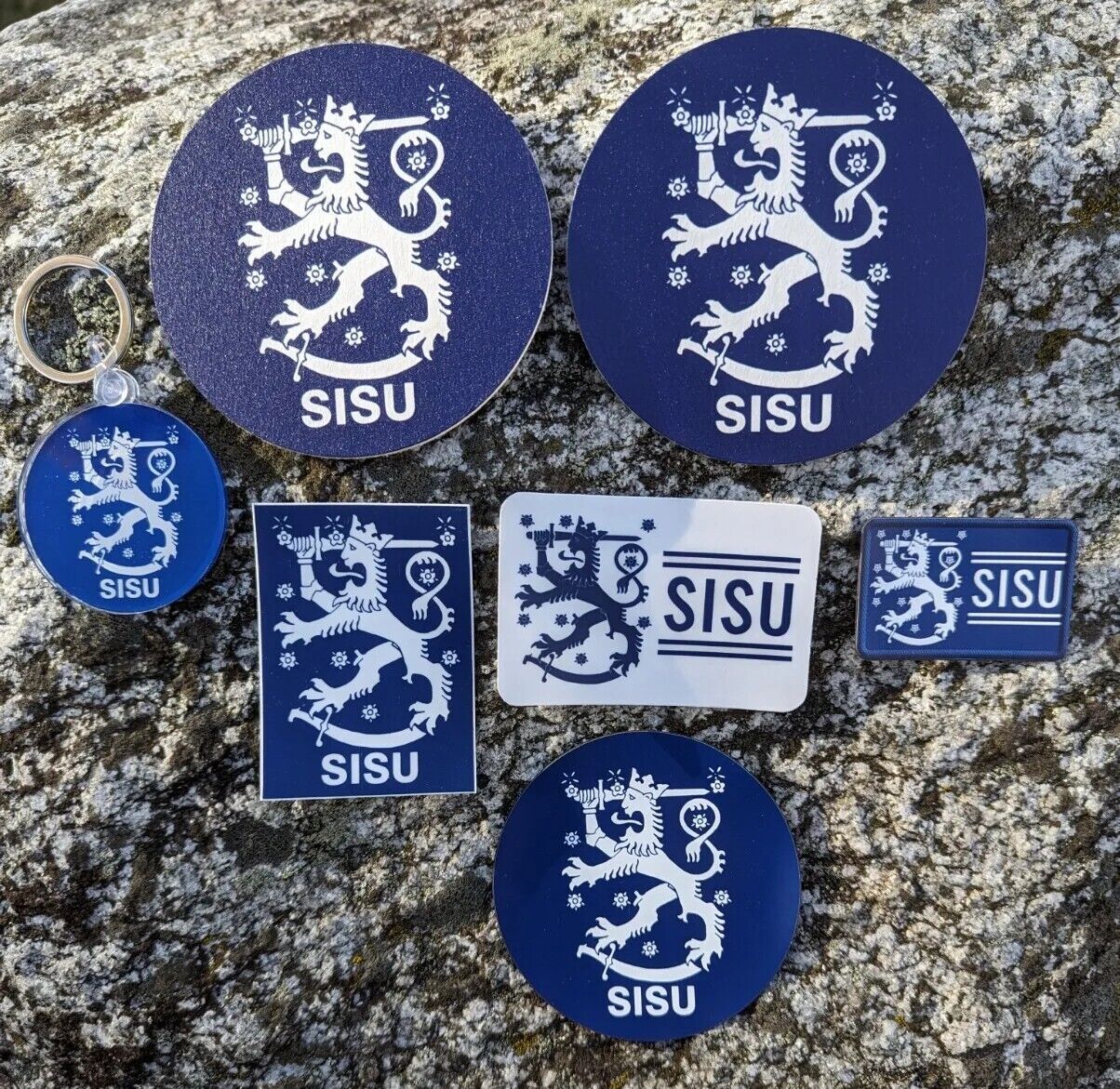 Sisu Collectors Pack Finnish Themed Stickers Coasters Keychain Magnets  