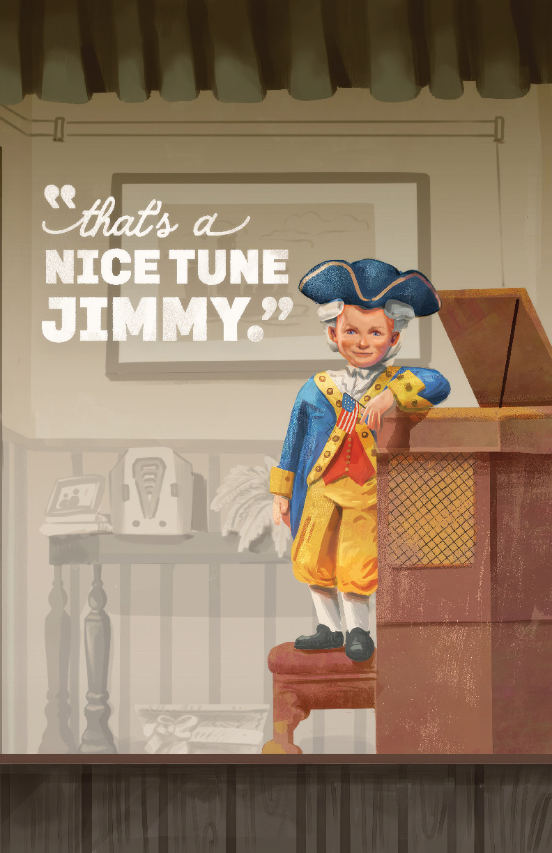 Walt Disney World Carousel of Progress Jimmy Summer Scene Record Player Poster