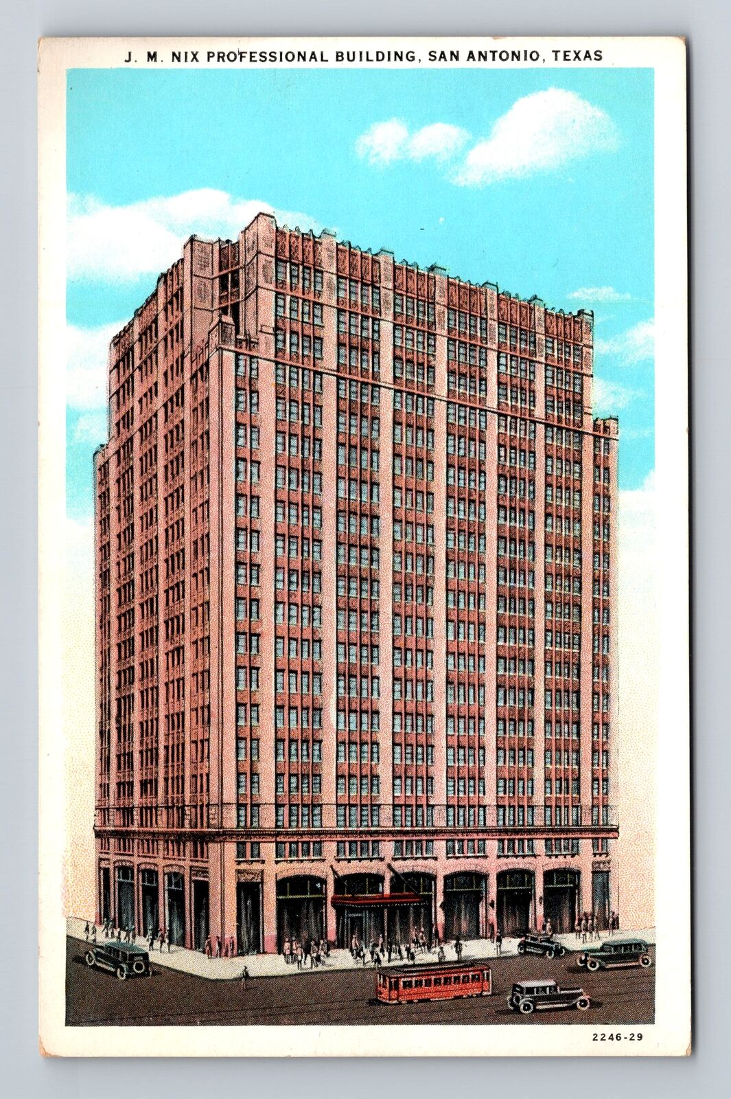 San Antonio TX-Texas, J.M Nix Professional Building, Antique Vintage Postcard